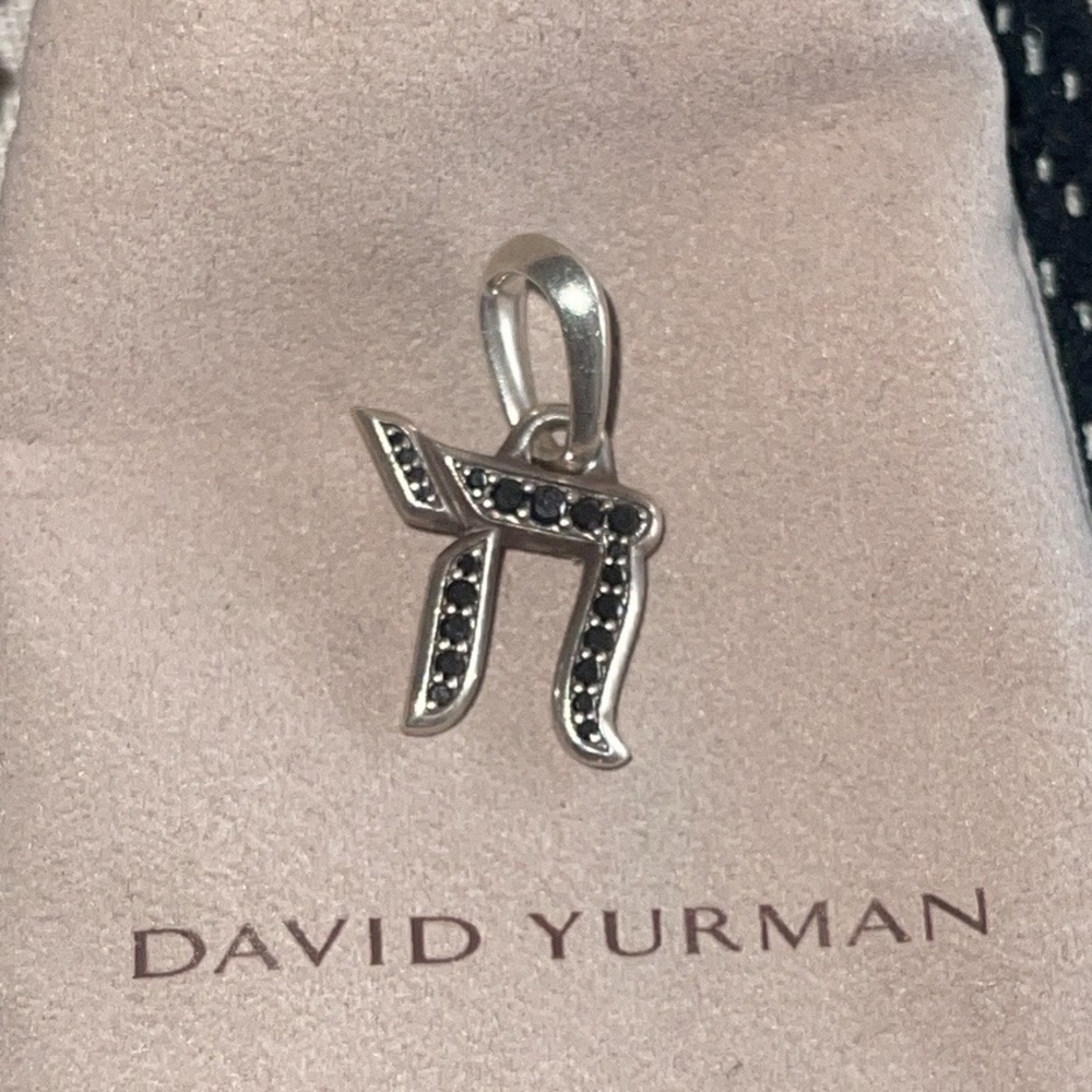 David Yurman 17mm Black Diamond Chia Pendant